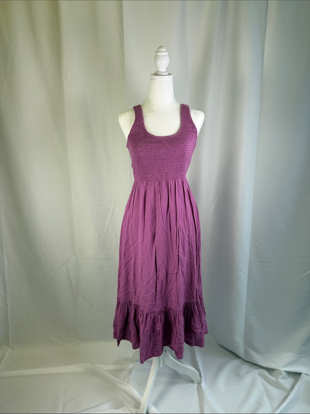 saltwater LUXE Mauve Smocked Tank Midi Dress